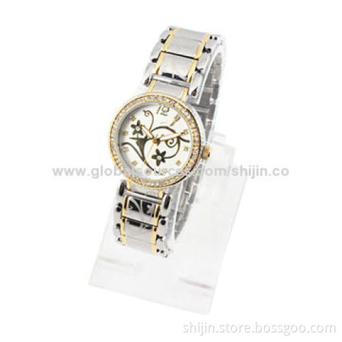 Fashion Watch with Alloy Case for Ladies, Dial and Crystal Rhinestone, Classic, Made in China